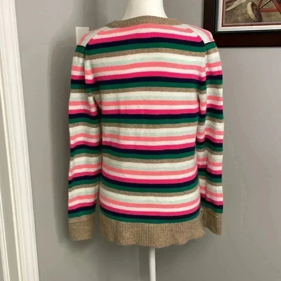 J Crew Wool Blend Long Sleeve Striped Crewneck Sweater Size Small - Picture 5 of 7